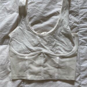 Women's Cream Mesh Tank